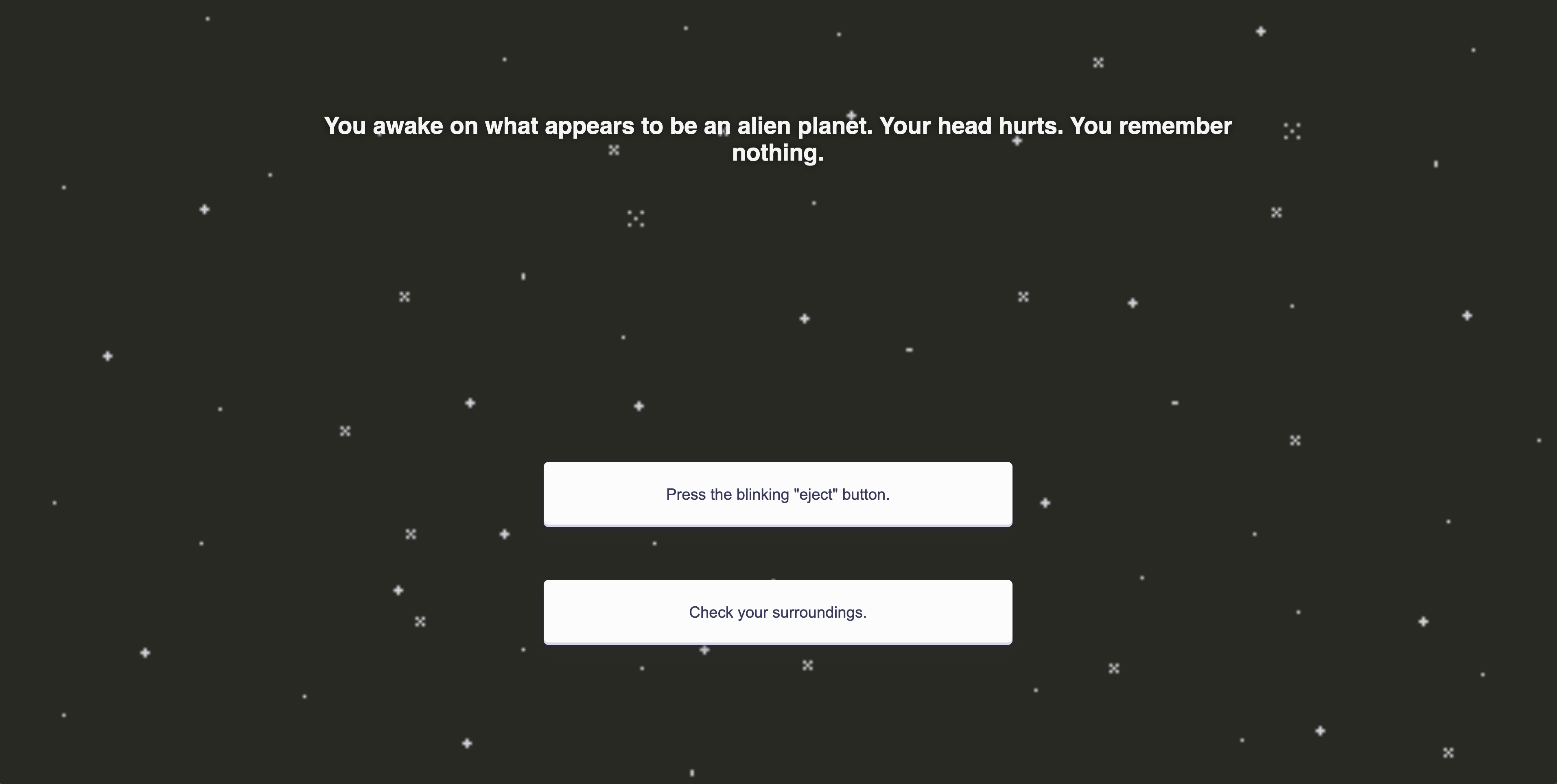 Survival text game